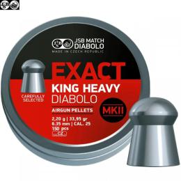 Пули JSB Diabolo Exact King Heavy MK II 6,35 мм, 2,2 грамм, 150 штук