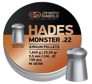 Пули JSB Diabolo Hades Monster 5,5 мм, 1,645 грамм, 150 штук